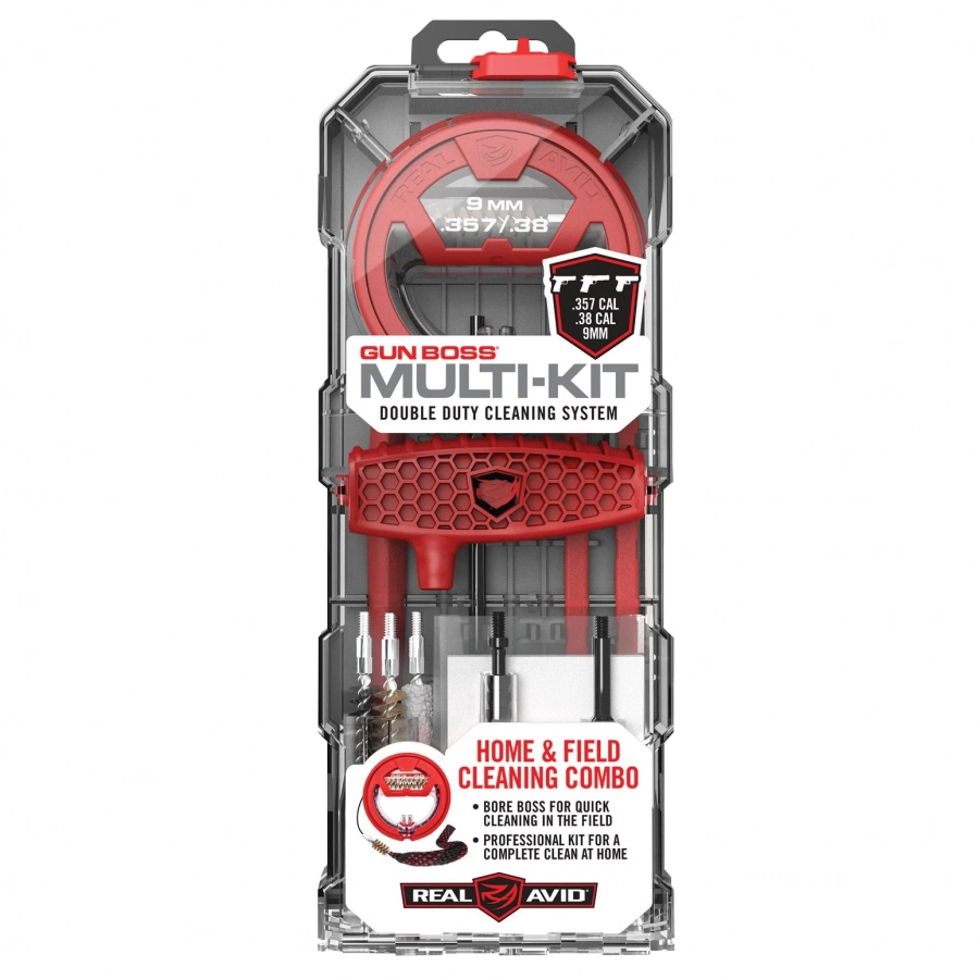 Zestaw narzędzi do czyszczenia broni Real Avid Gun Boss Multi-Kit do .357 / .38 / 9 mm 1/10